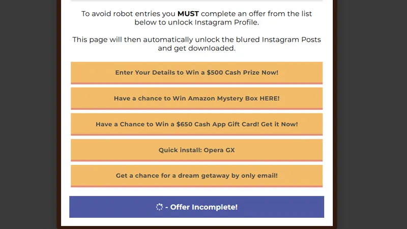 How Gwaa private Instagram viewer fails to work