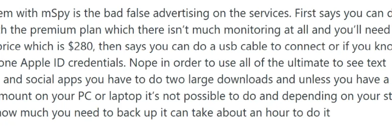 mSpy review on Reddit