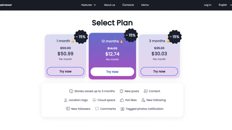 Instagram profile analyzer tool: Peekviewer account creation