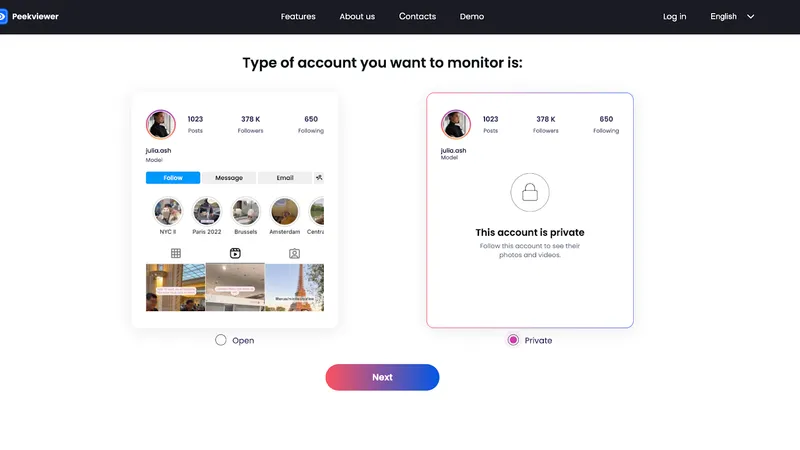 How to use Peekviewer Instagram tagged photo viewer: account creation