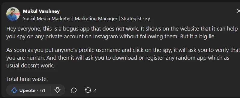 Instalooker Quora review 