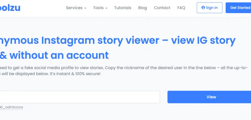 Toolzu review: Anonymous Instagram  story viewer