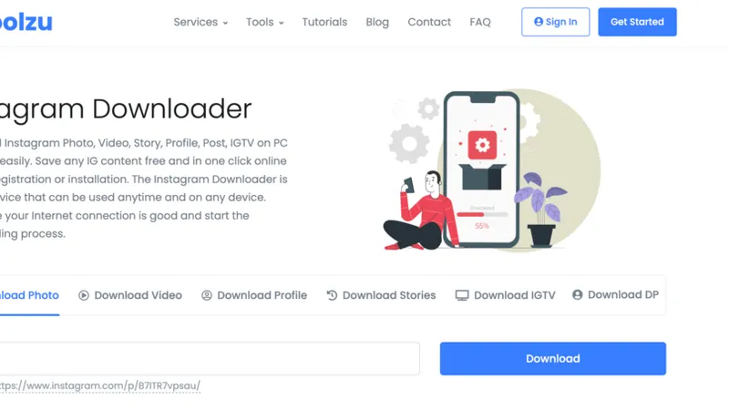 Toolzu review: downloader for Instagram videos and photos