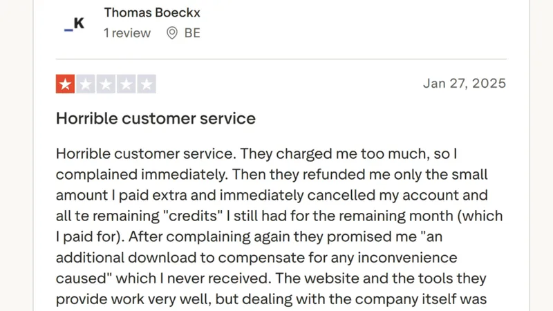 Customer review about the Toolzu app